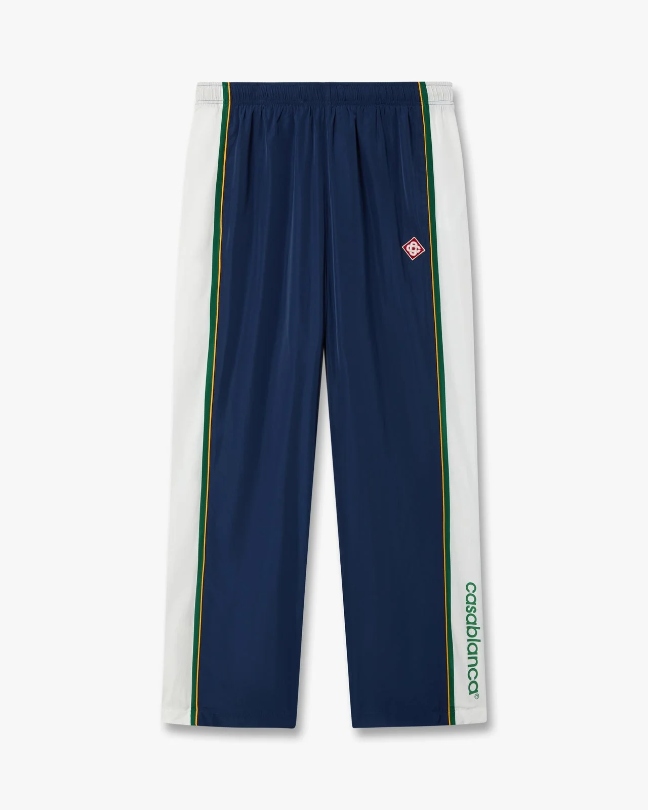 Green & Navy Check Track Pants - 1