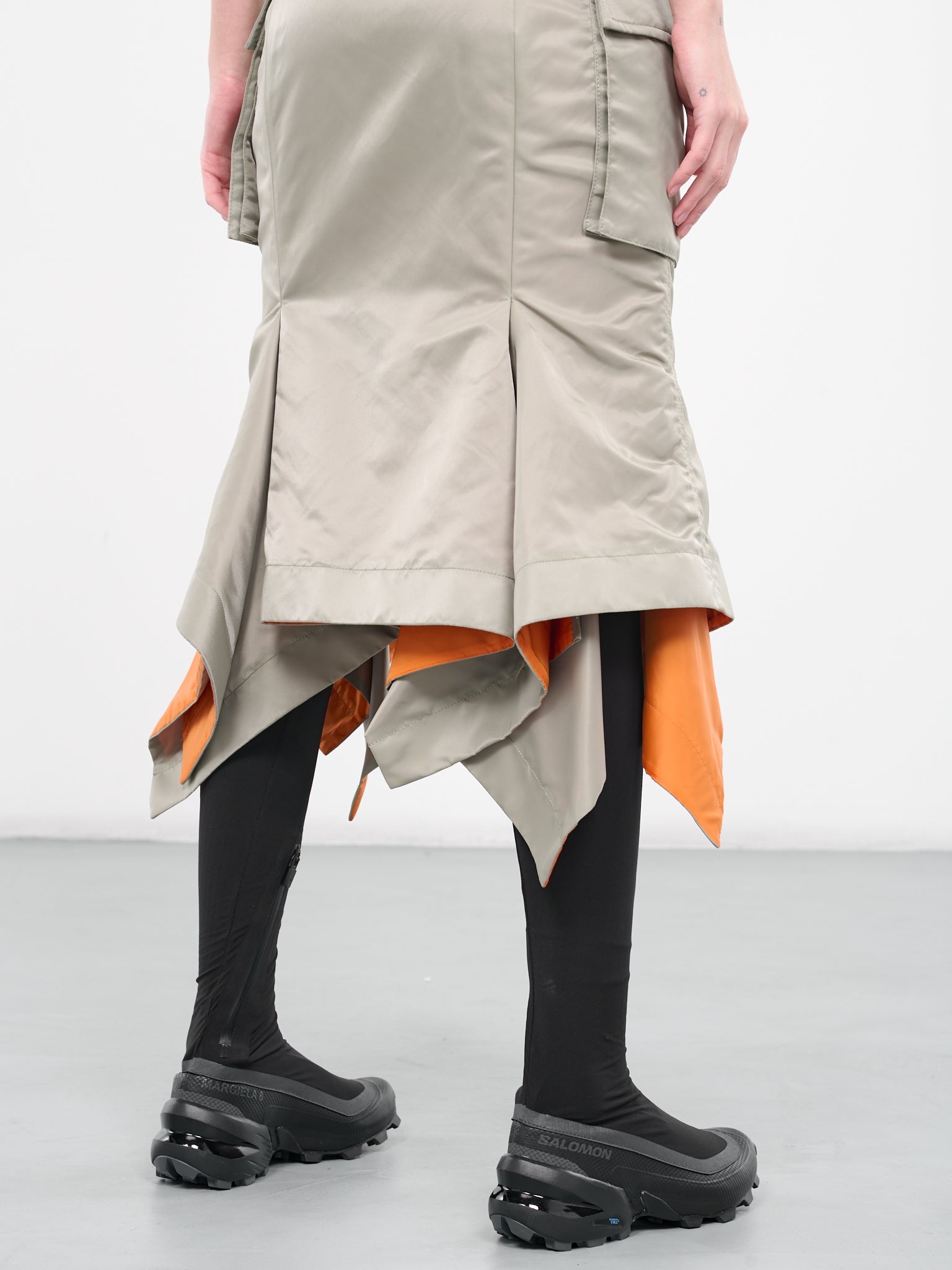 Nylon Twill Bomber Skirt - 5