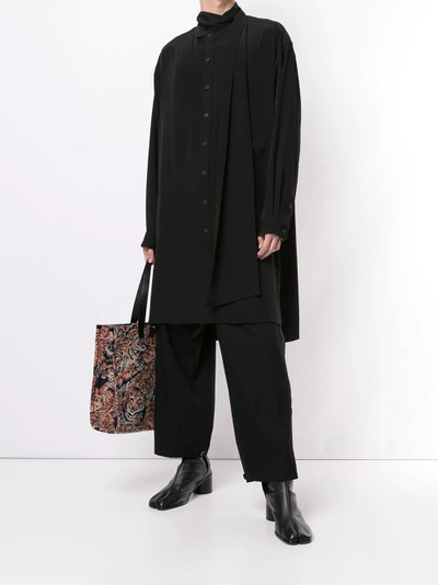 Yohji Yamamoto oversized mock-neck shirt outlook