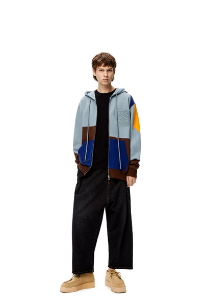 Loewe Multicolour zipped hoodie in cotton outlook