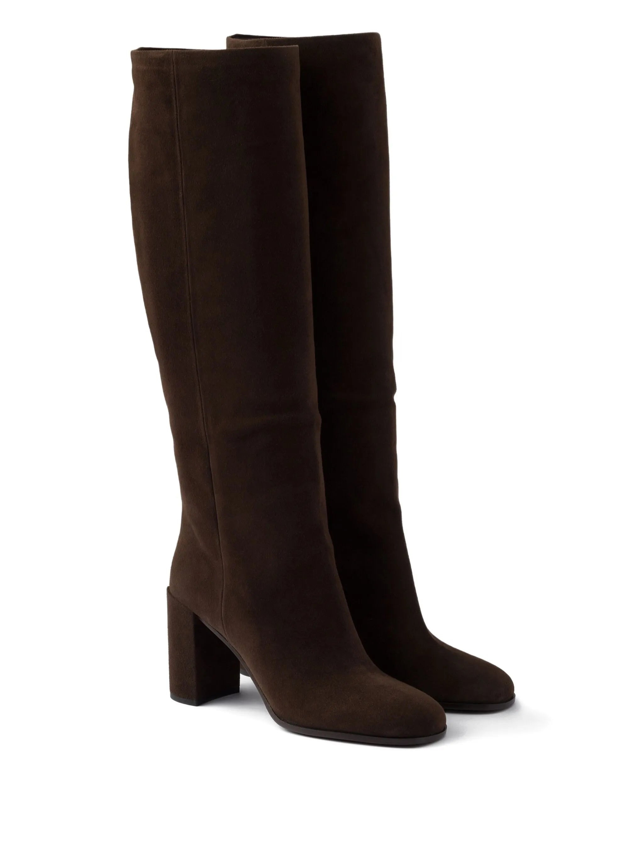 Prada 70mm Suede Block-heel Boots - 3