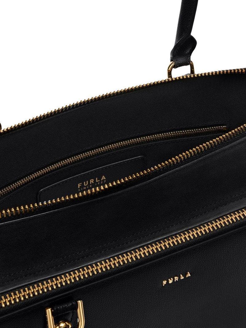 medium Boston zip leather tote bag 5