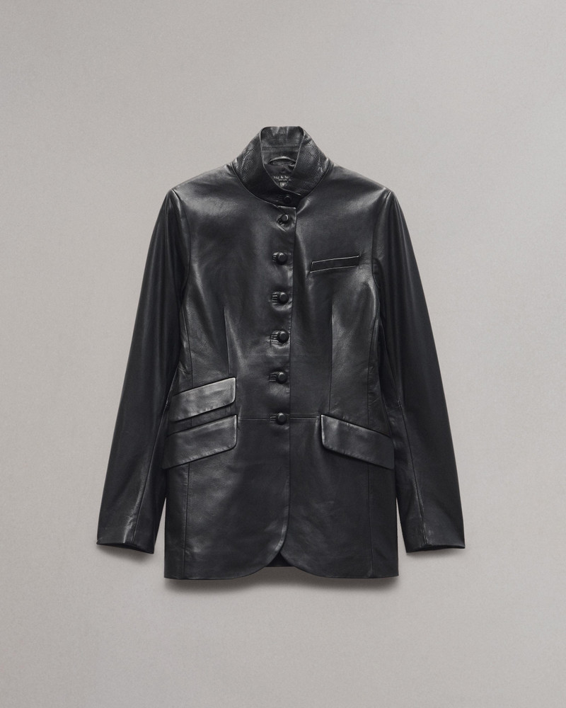 Slade Long Leather Blazer 1