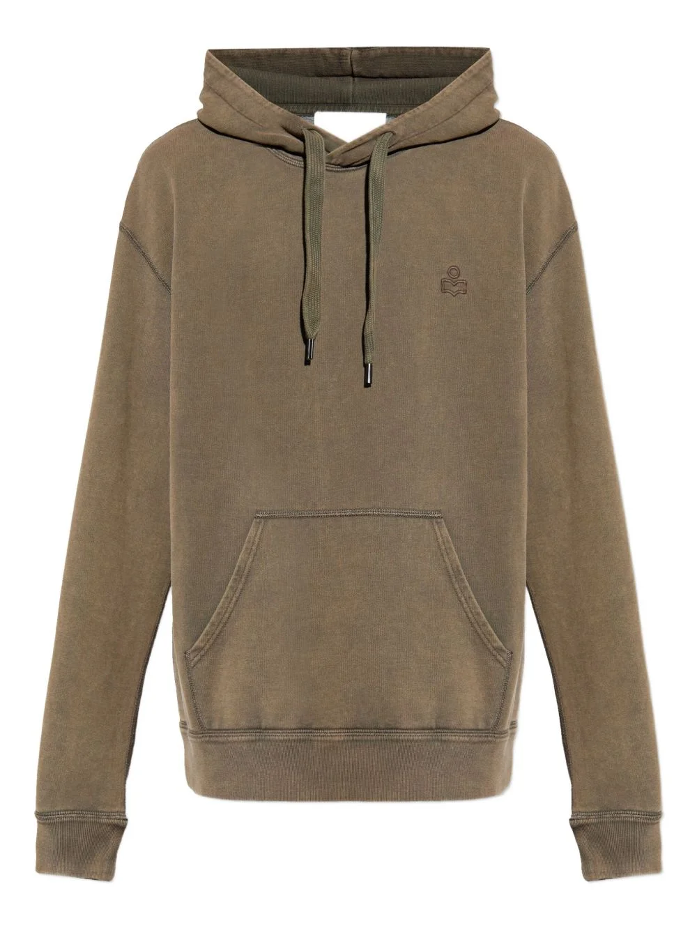 embroidered-logo hoodie - 1