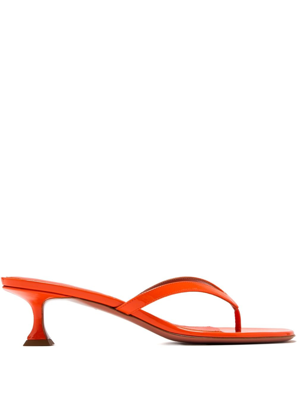 patent leather thong sandals - 1