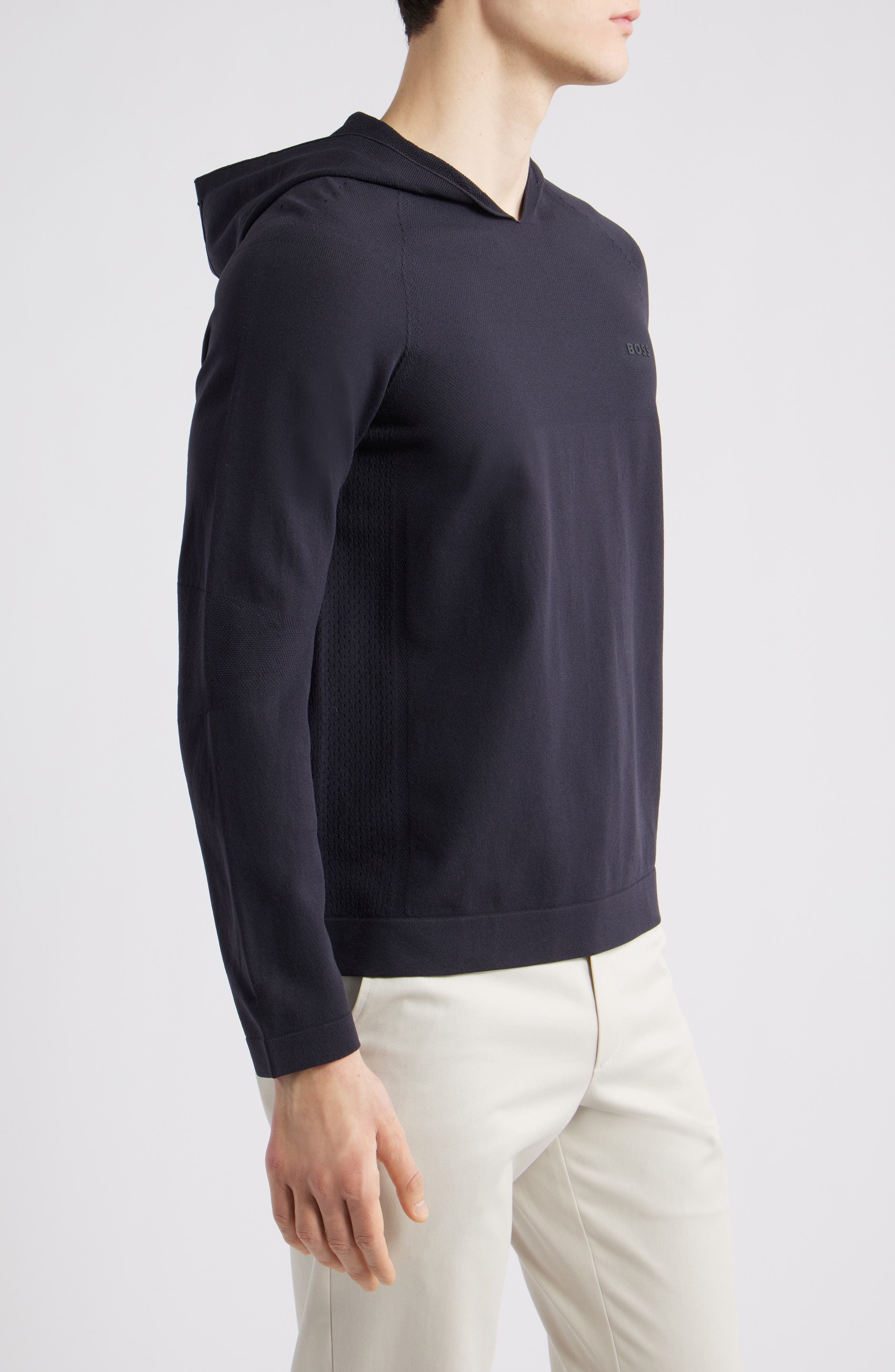 BOSS Seamless Tech Hoodie in Dark Blue at Nordstrom - 3