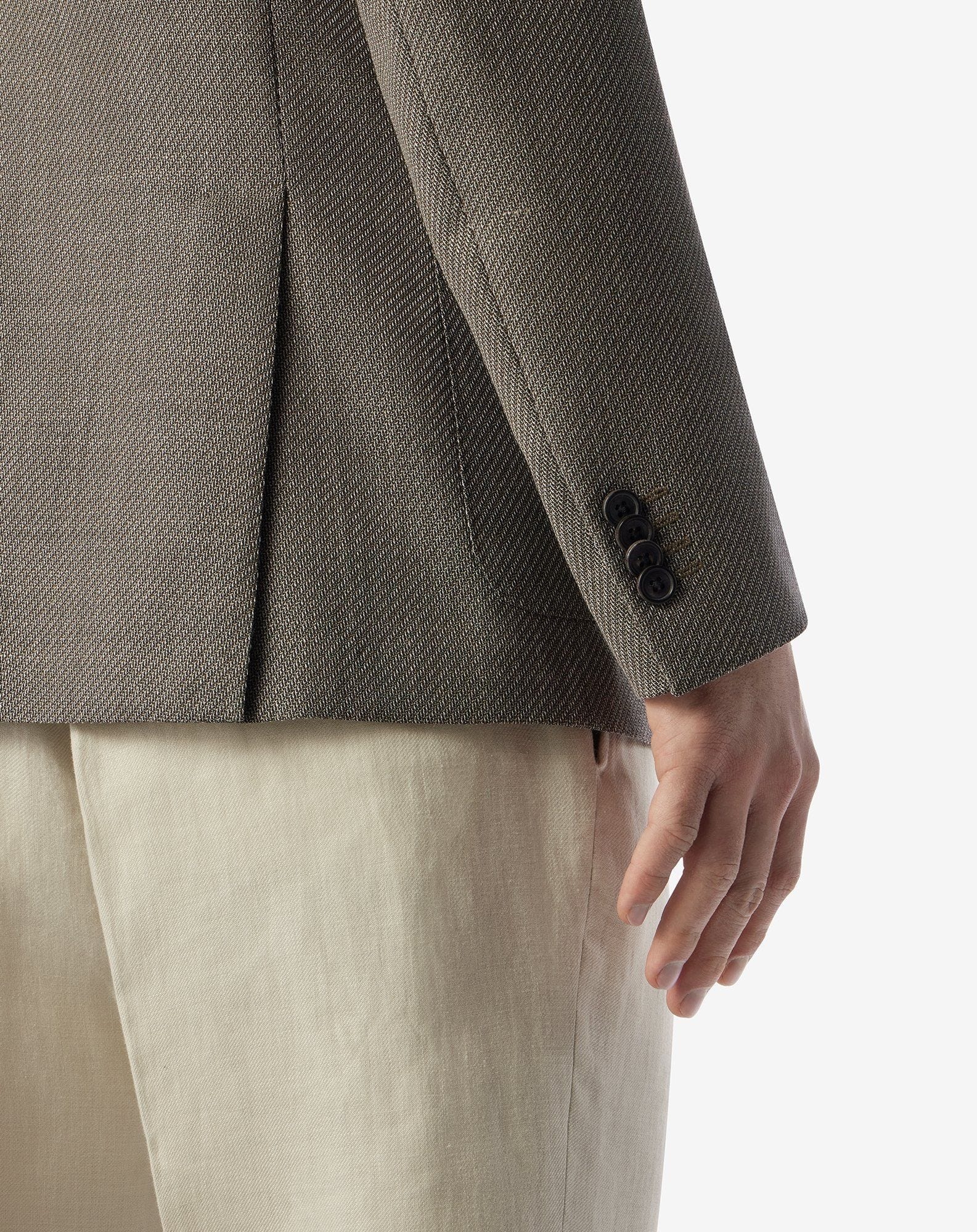 Olive green pure wool jacket - 5