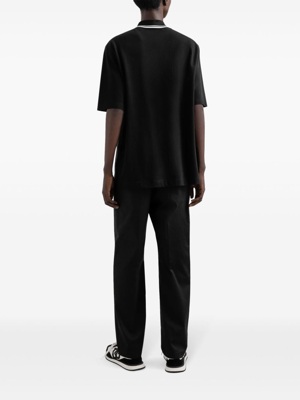 logo-print polo shirt - 3