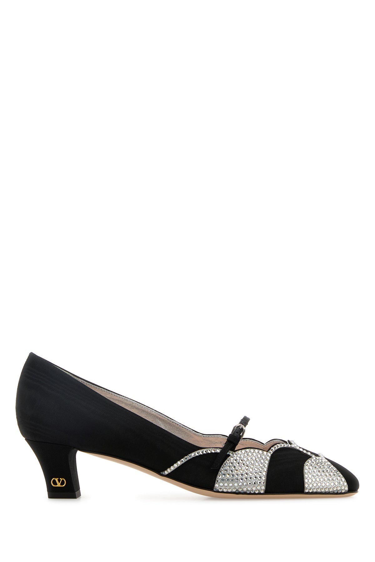 Black fabric Bowow pumps - 1