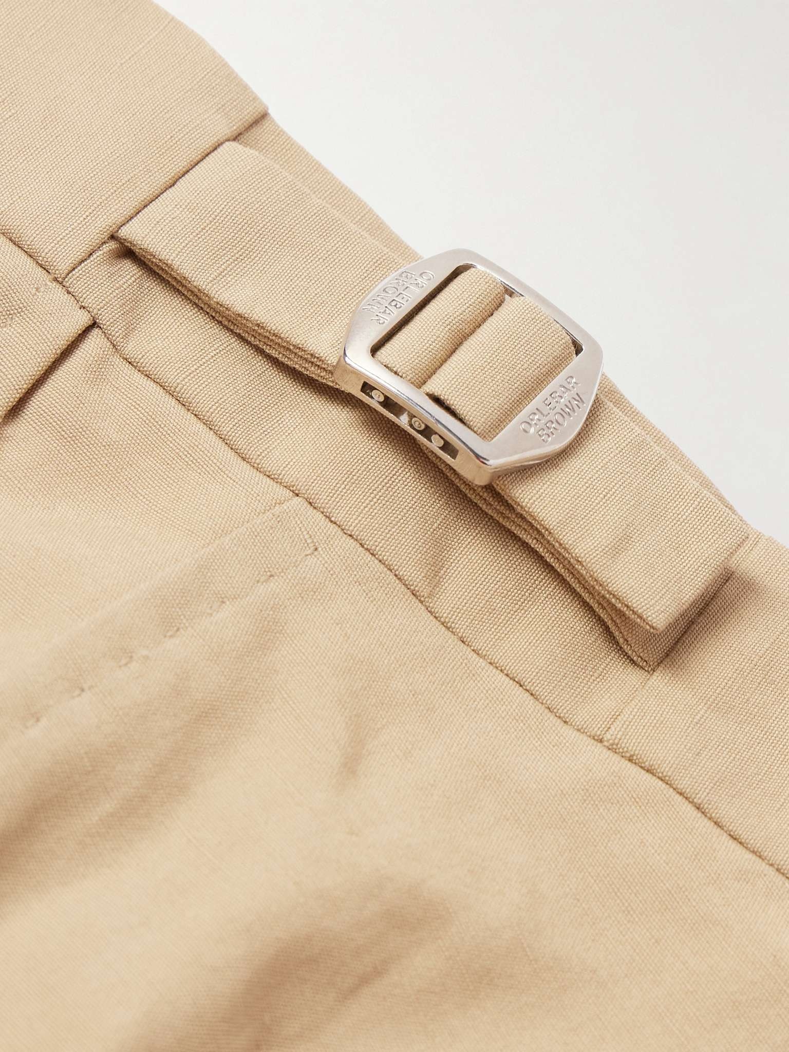 Carsyn Tapered Pleated Linen and Cotton-Blend Trousers - 6