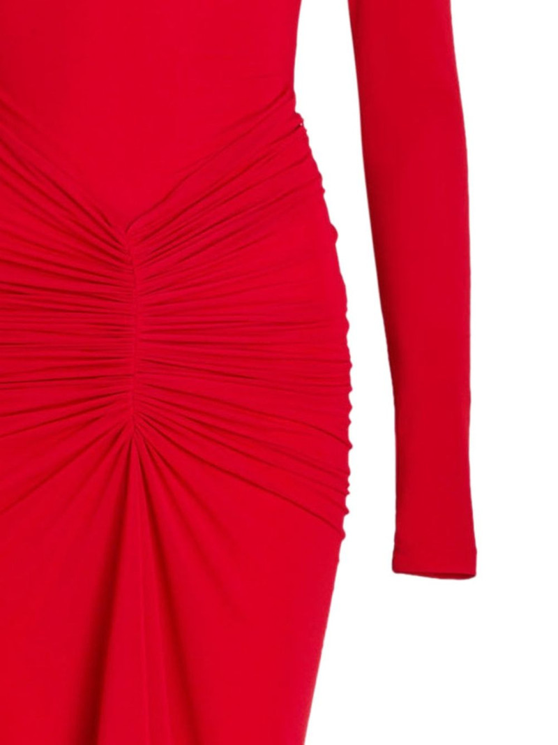 RONNY KOBO Scorpio ruched turtleneck maxi dress outlook