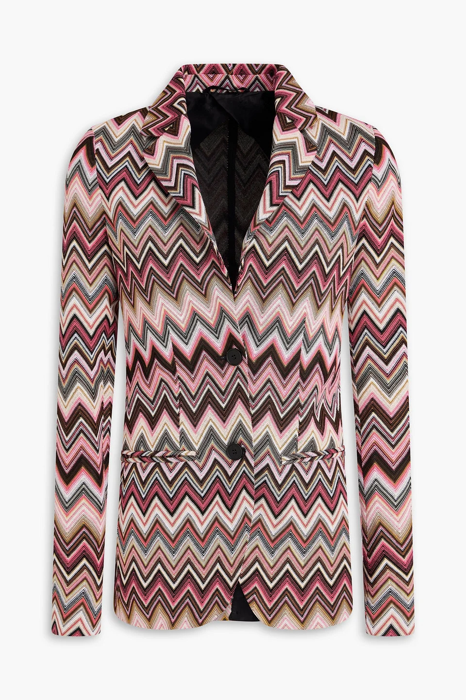 Crochet-knit cotton-blend blazer - 1