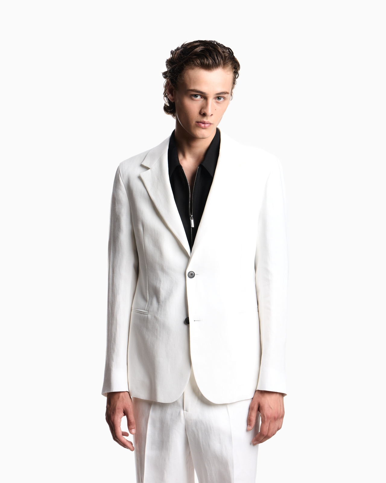 PURE LINEN SINGLE-BREASTED BLAZER - 4
