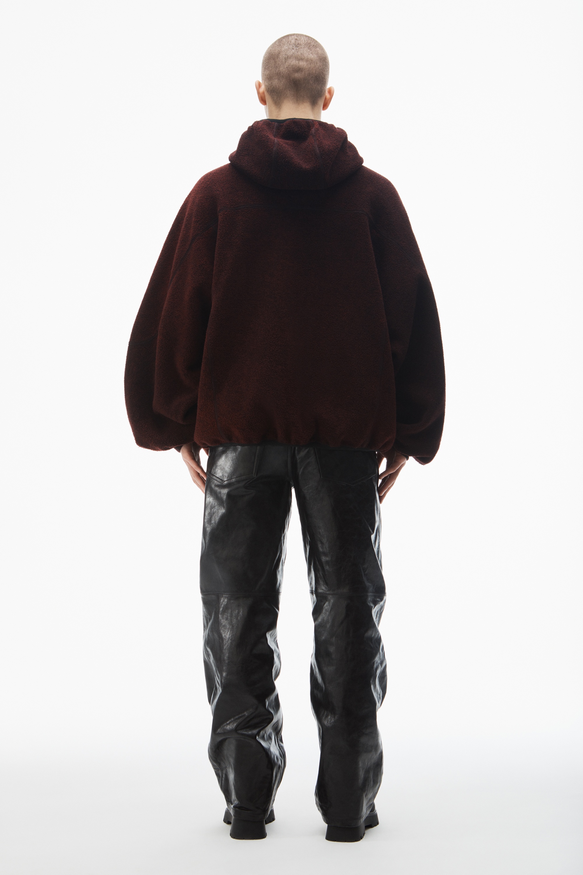 oversize zip-up hoodie in cotton - 4