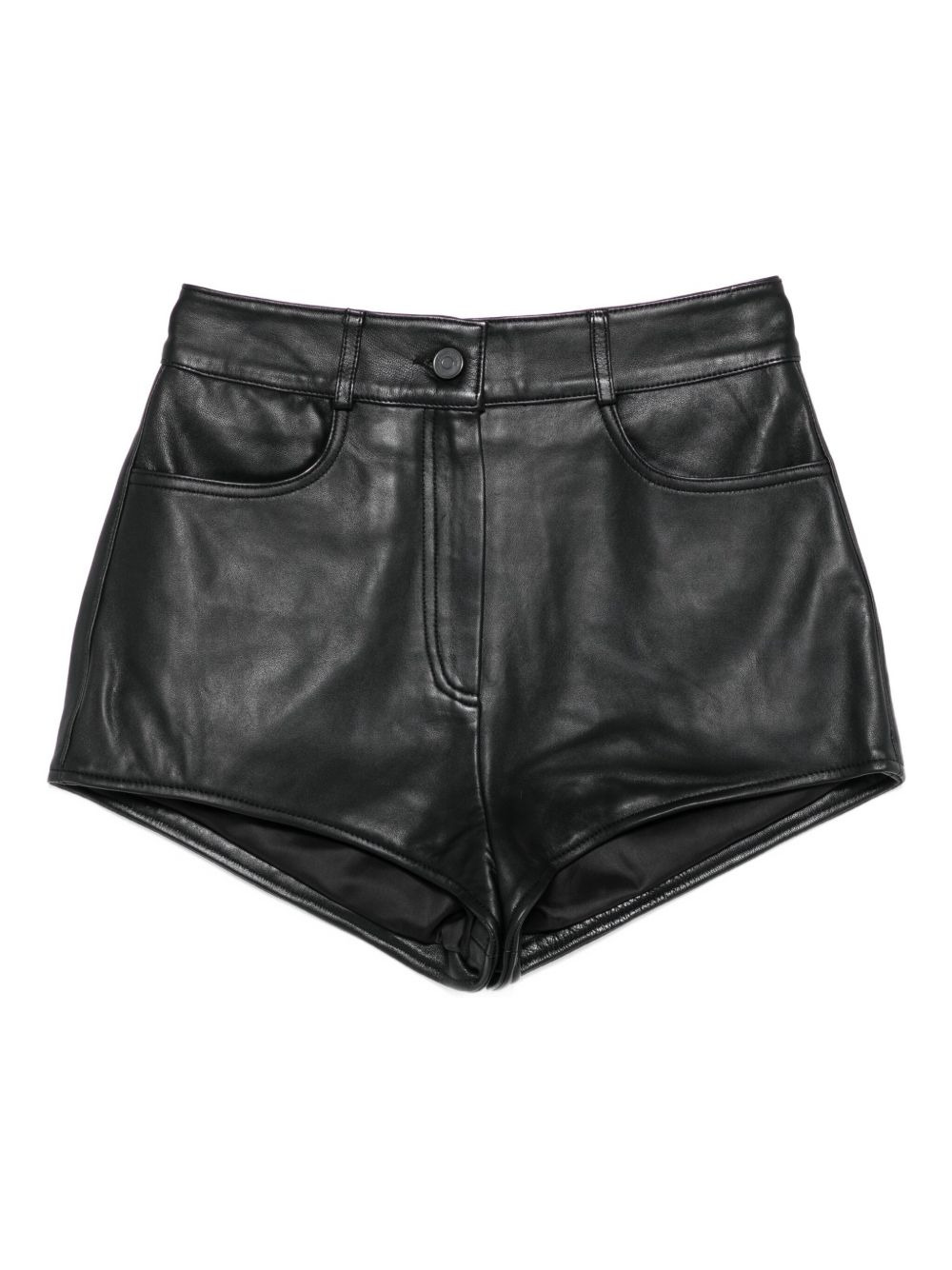 leather pocket shorts - 1