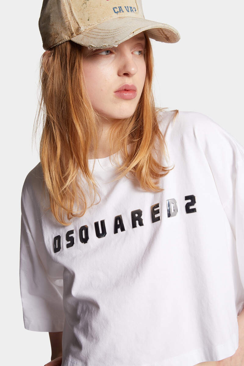 DSQUARED2 CROPPED OVERSIZE FIT T-SHIRT - 6