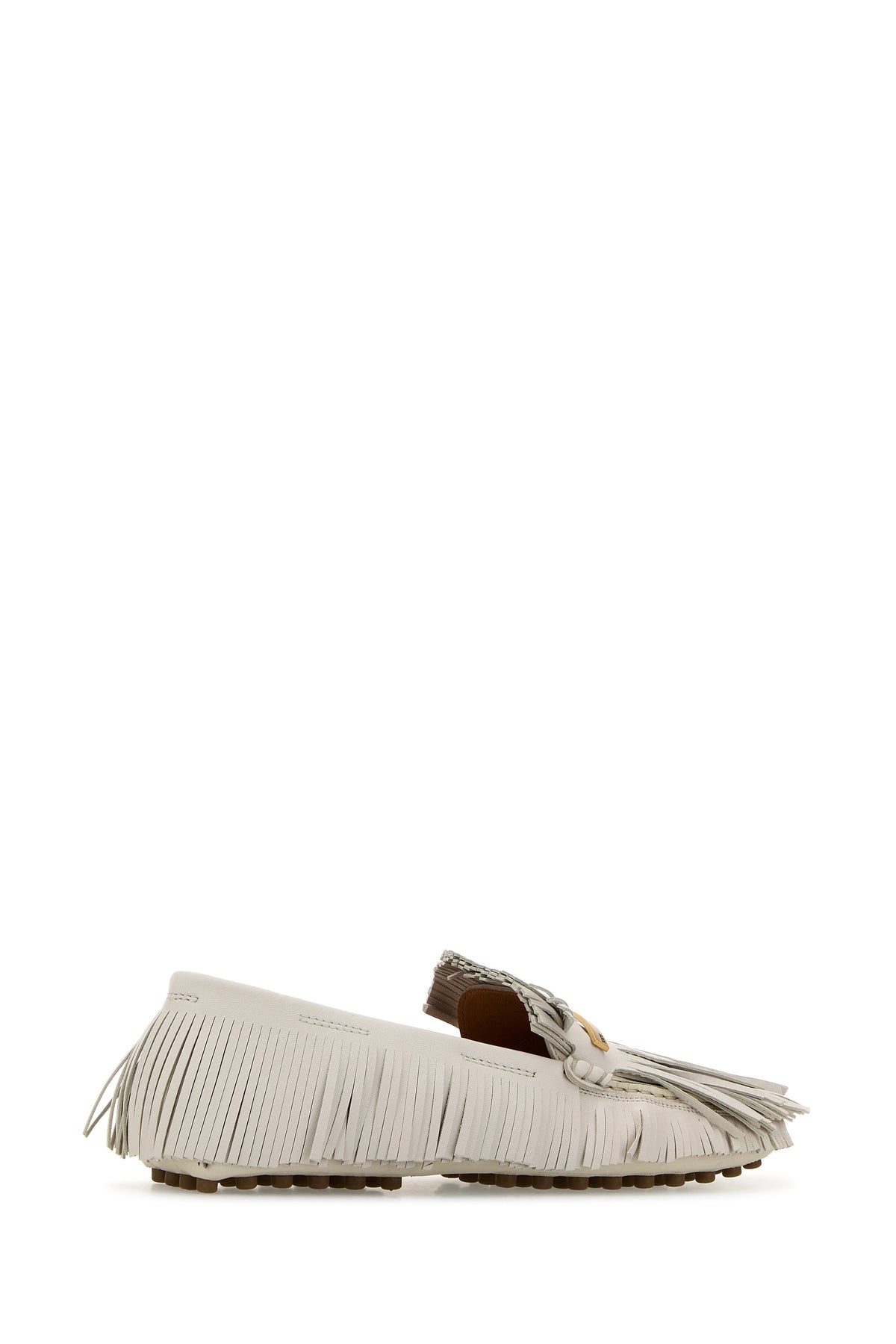 Chalk leather loafers - 3