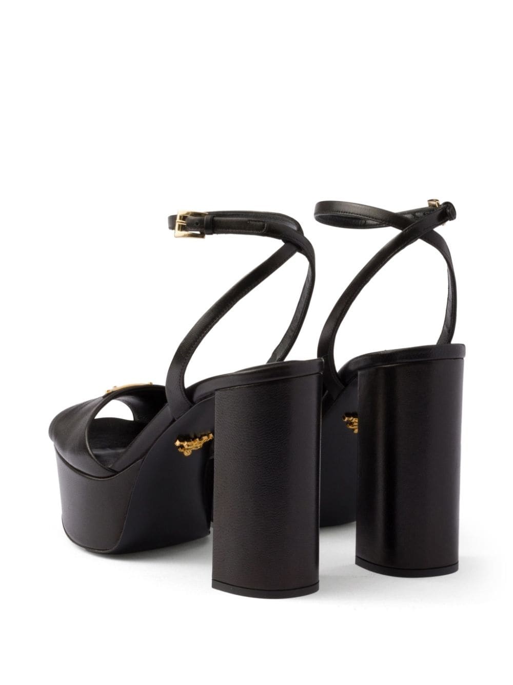 115mm leather platform sandals - 3