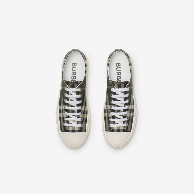 Check Nylon Blend Sneakers 4