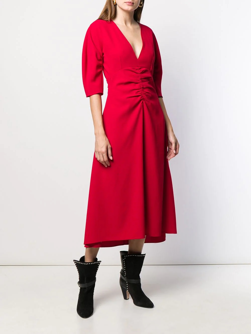 ruched midi dress - 3