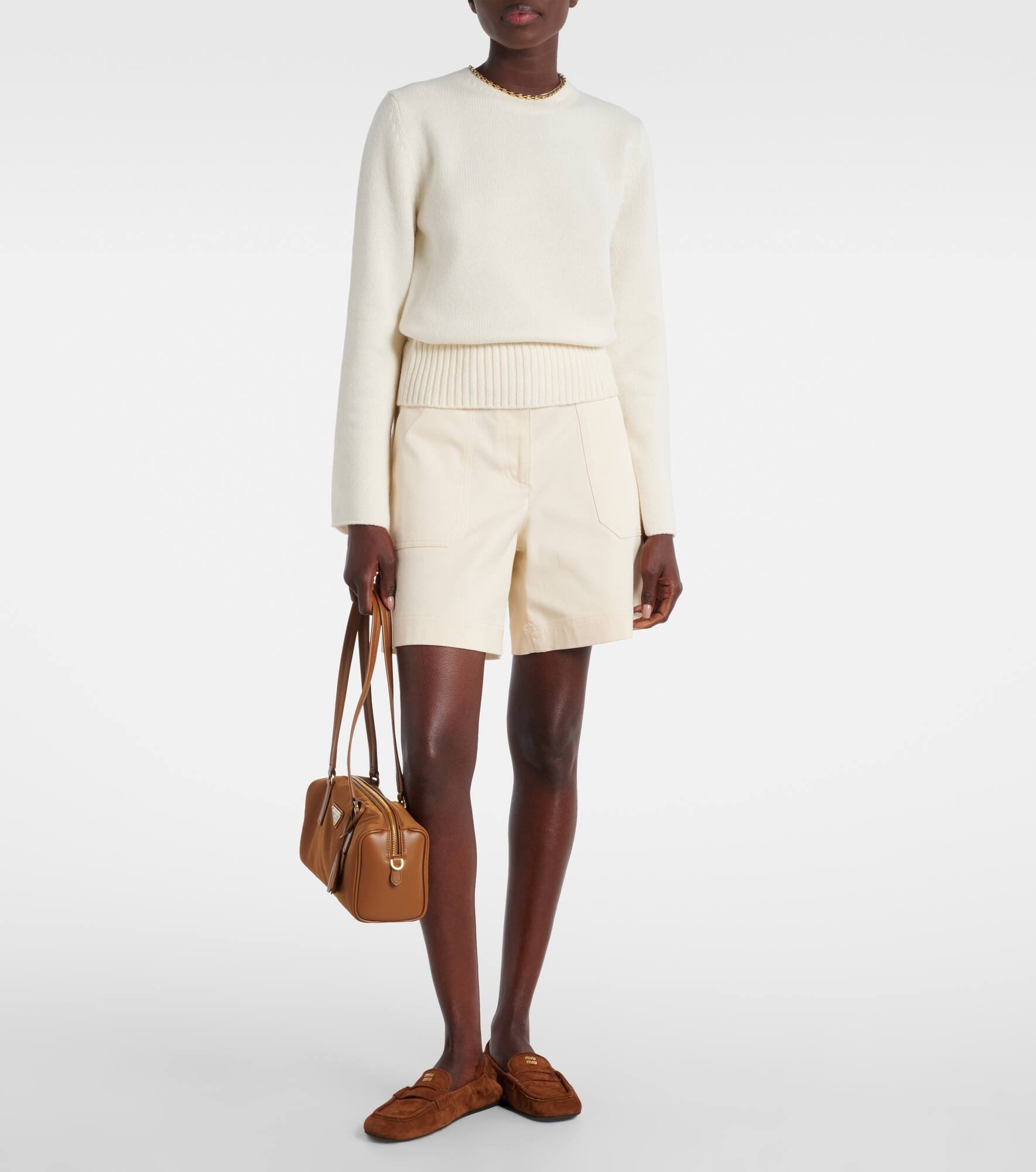 Chain-detail wool and cashmere sweater - 2