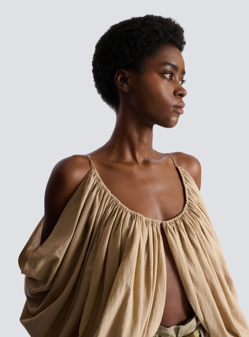 Strappy cotton blouse 7