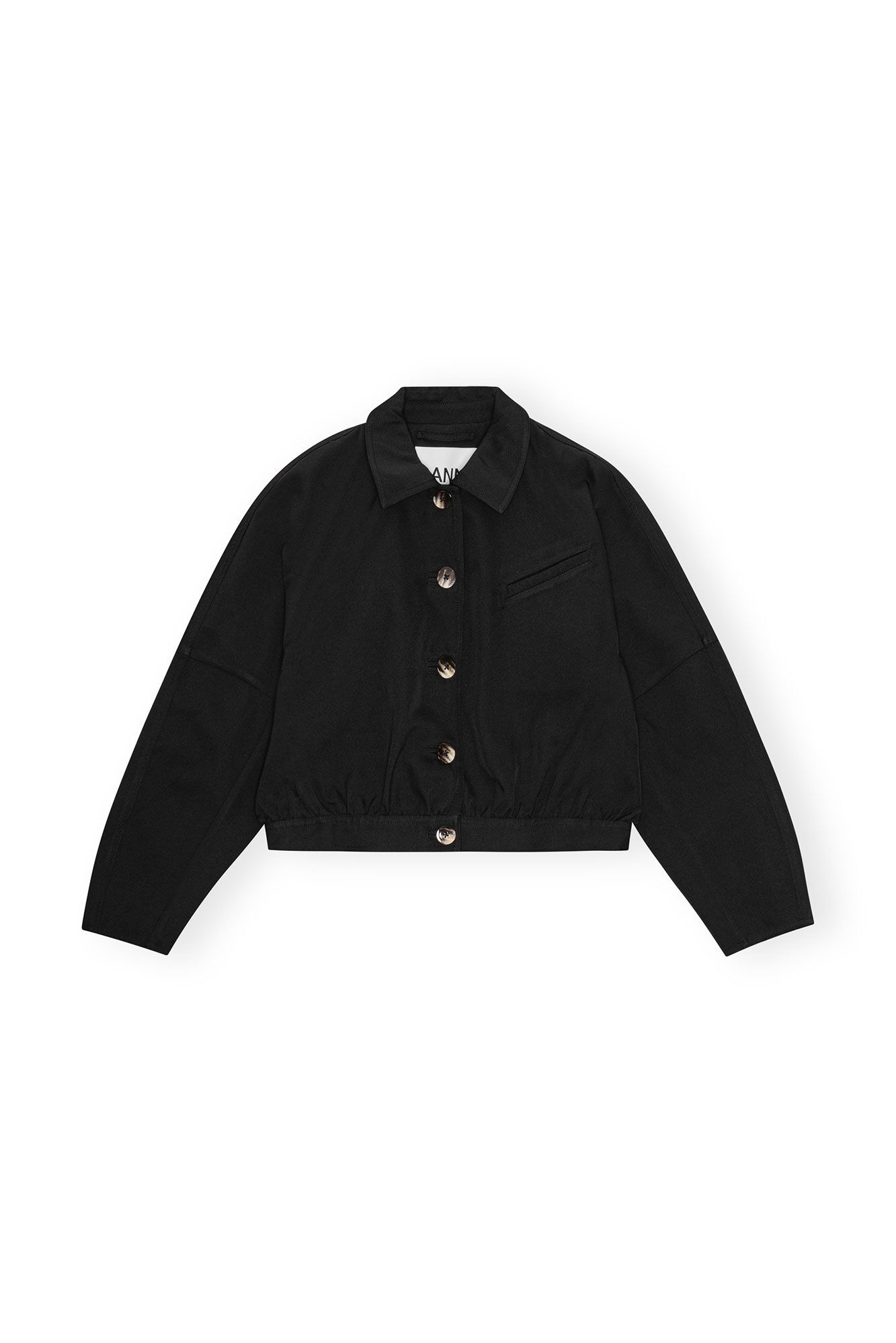 BLACK HEAVY TWILL SHORT JACKET - 1