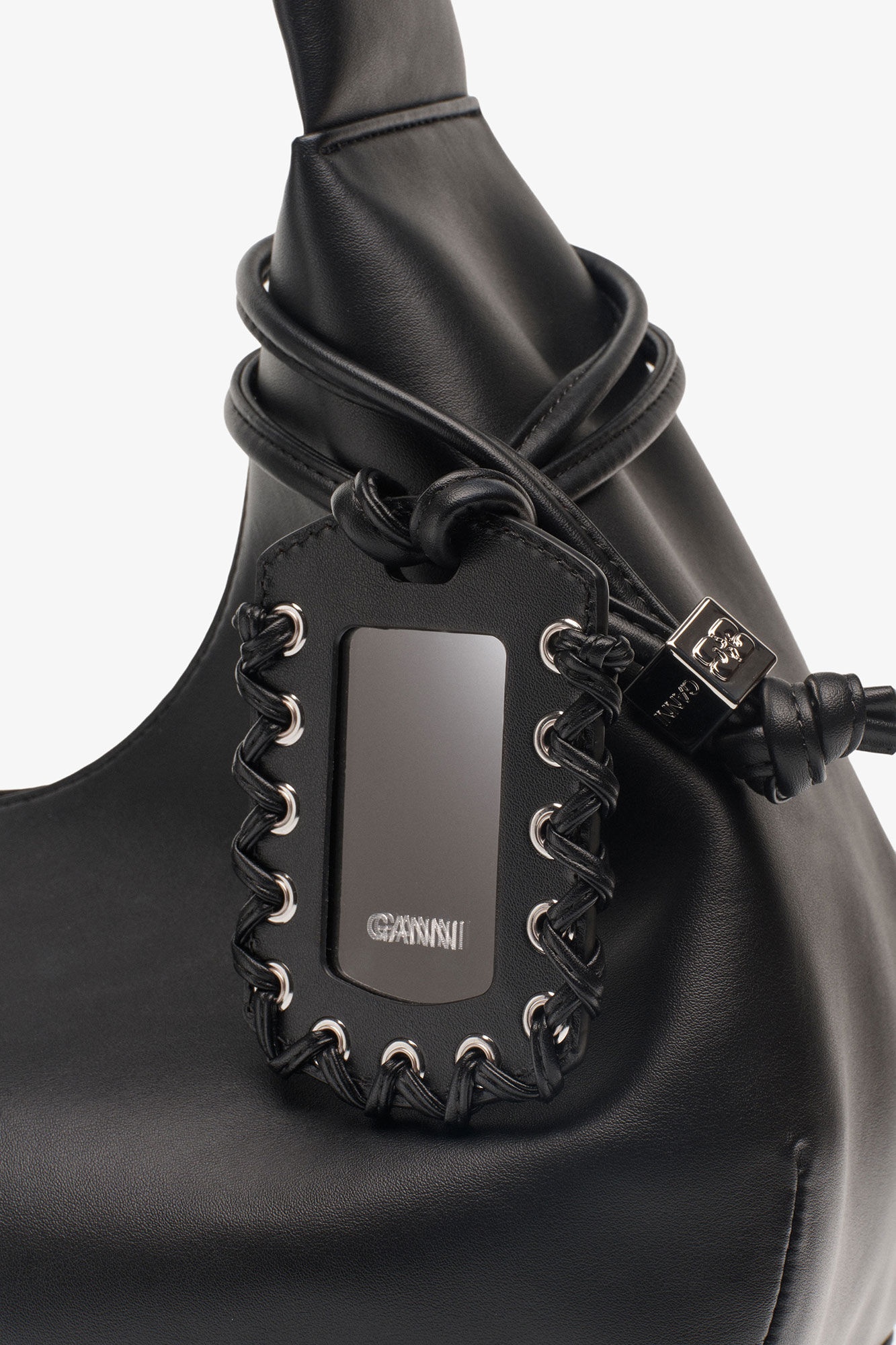 BLACK MEDIUM HOBO BAG - 6