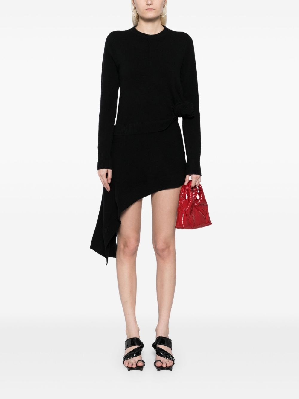 asymmetric knitted dress - 2