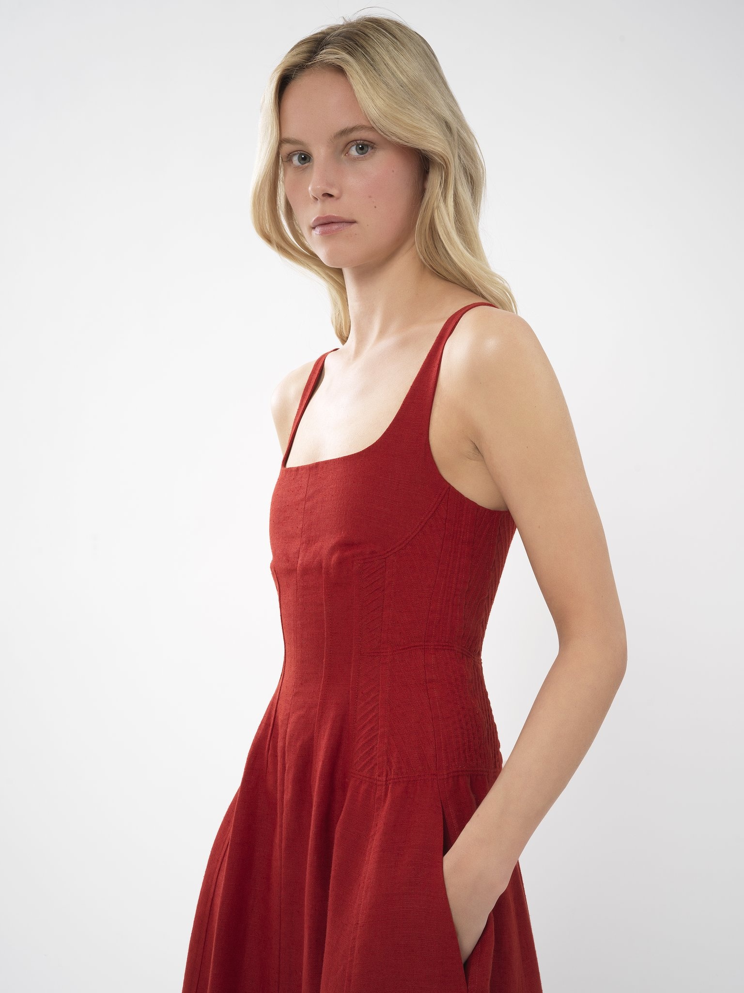 SLEEVELESS MIDI DRESS - 5