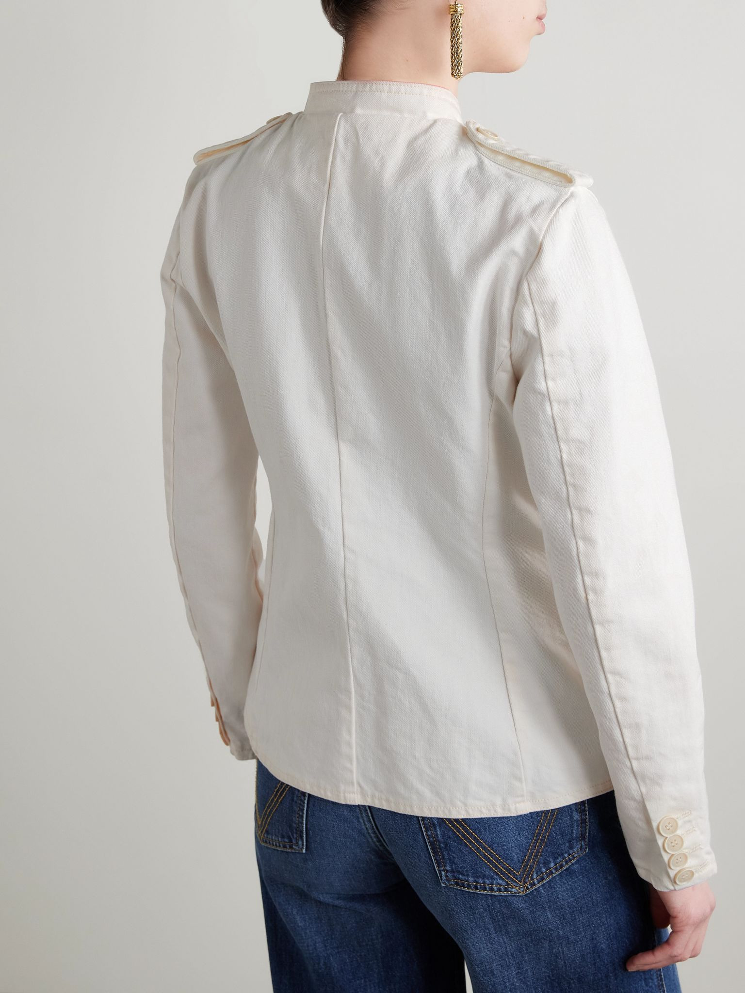 Geraldine denim jacket Cream - 4