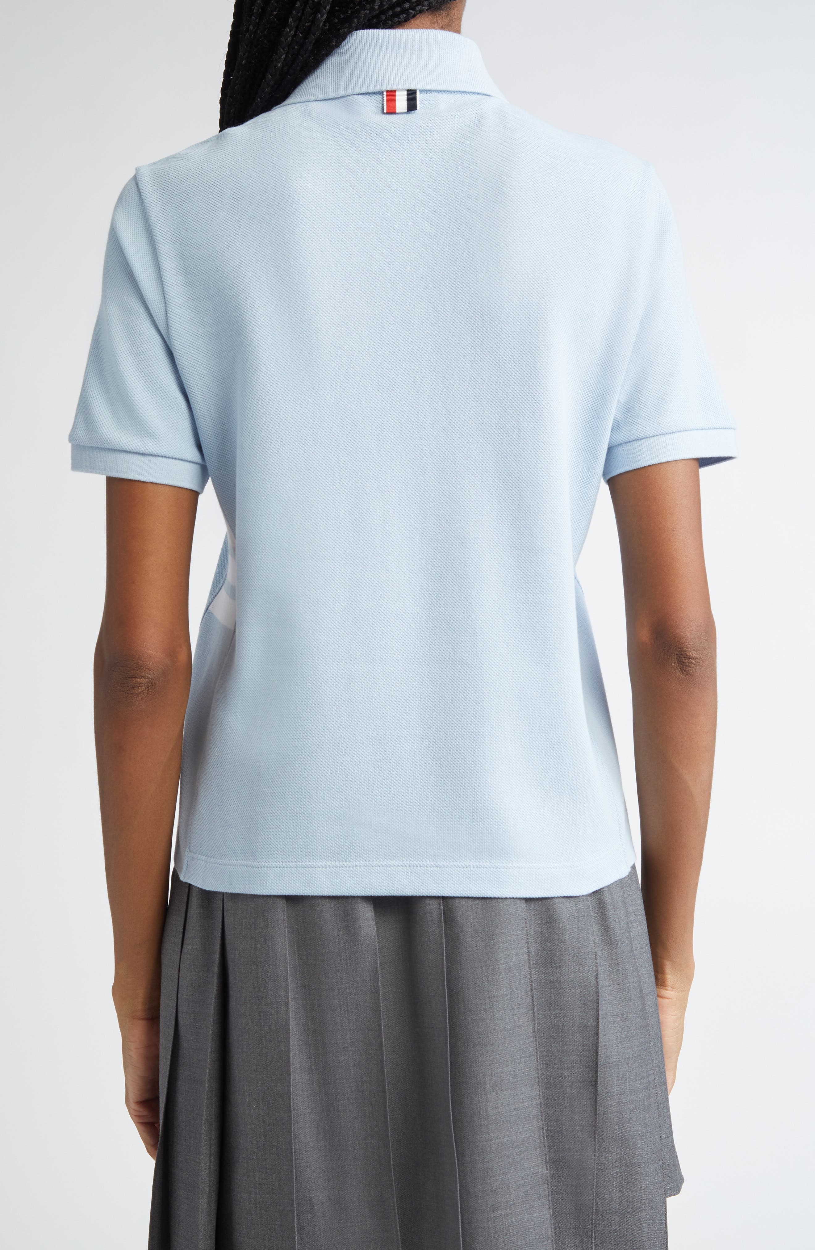 Thom Browne 4-Bar Cotton Piqué Polo in Teal at Nordstrom - 2