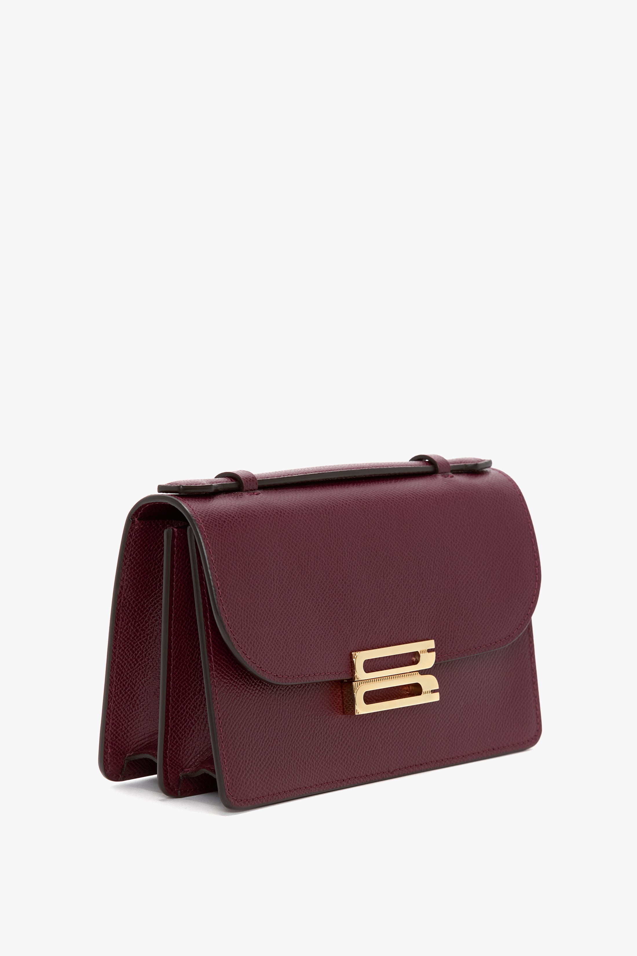 Mini Dorian Bag In Burgundy Grained Leather - 2