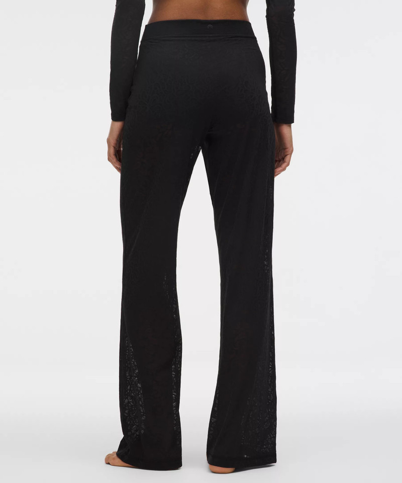 Paisley Lace Jacquard High-Rise Flared Pant 3