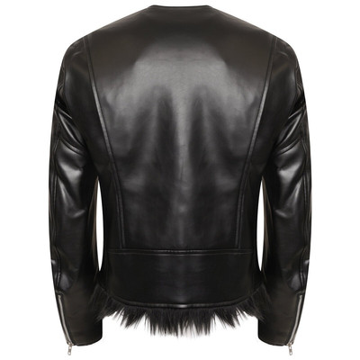 Comme des Garçons Homme Plus Faux-Leather Fur Lined Biker Jacket in Black outlook