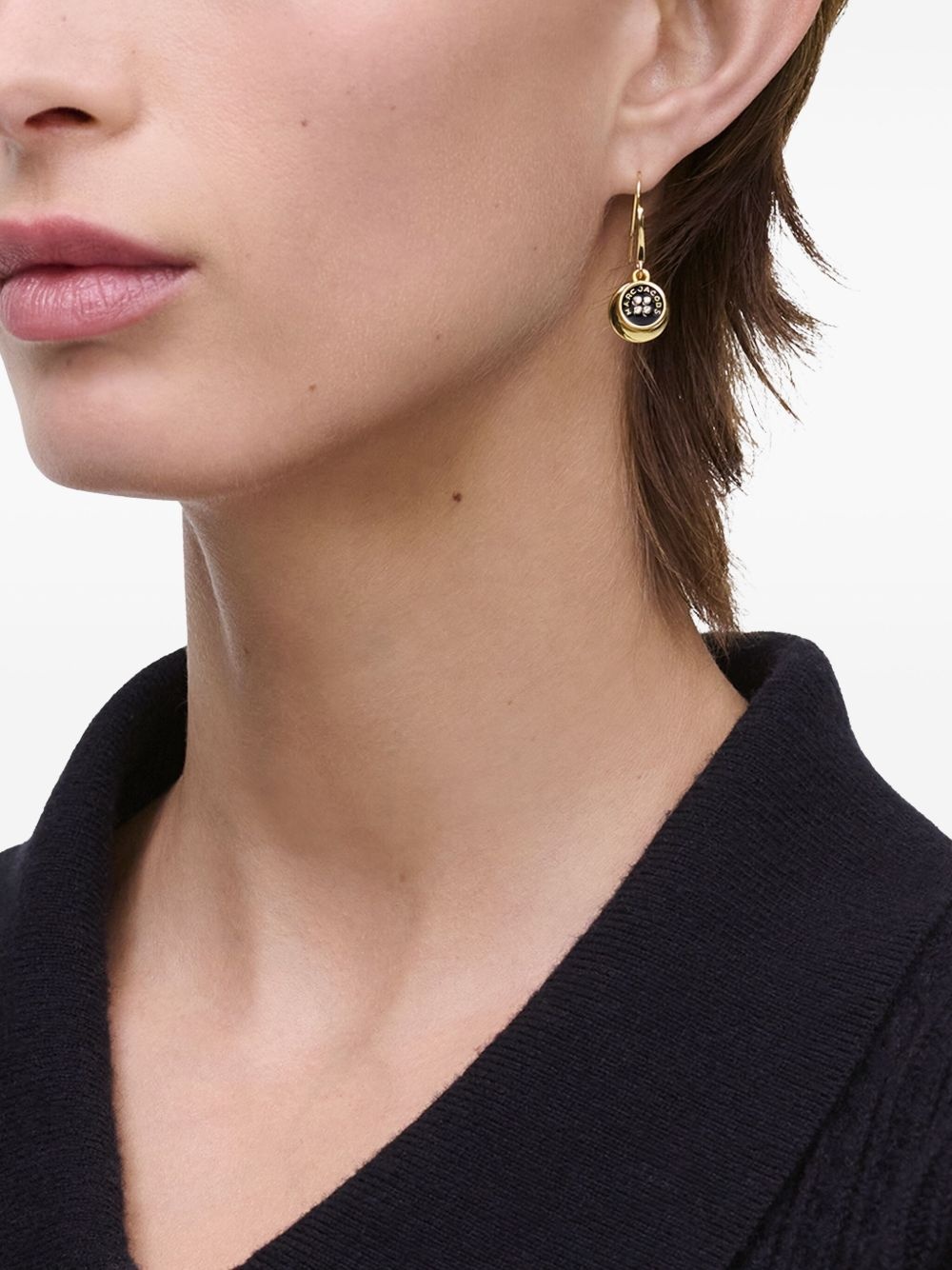 Button Drop earrings - 2