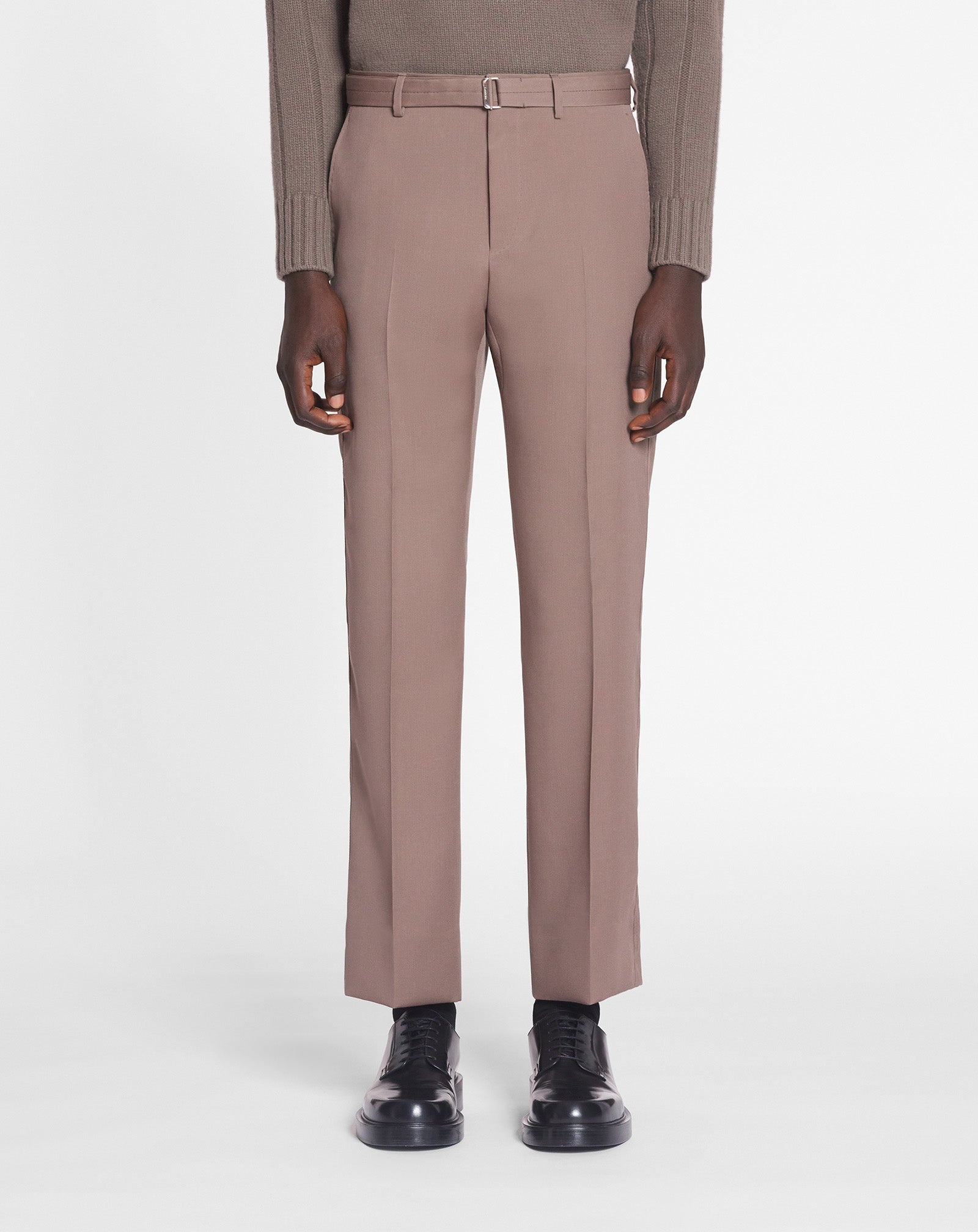 SUIT PANTS WITH BELT - 3