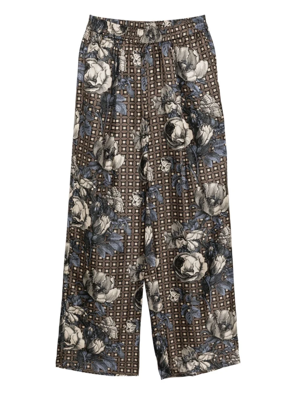 floral print trousers - 1