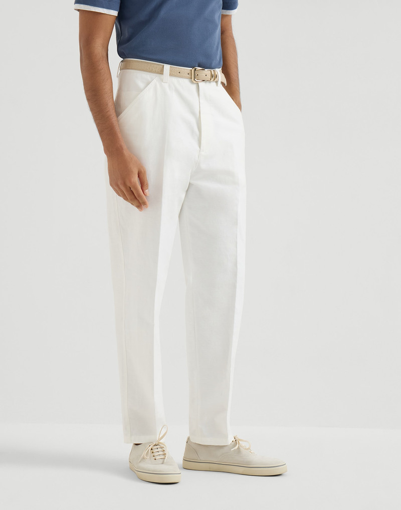 Cotton and linen panama trousers 2