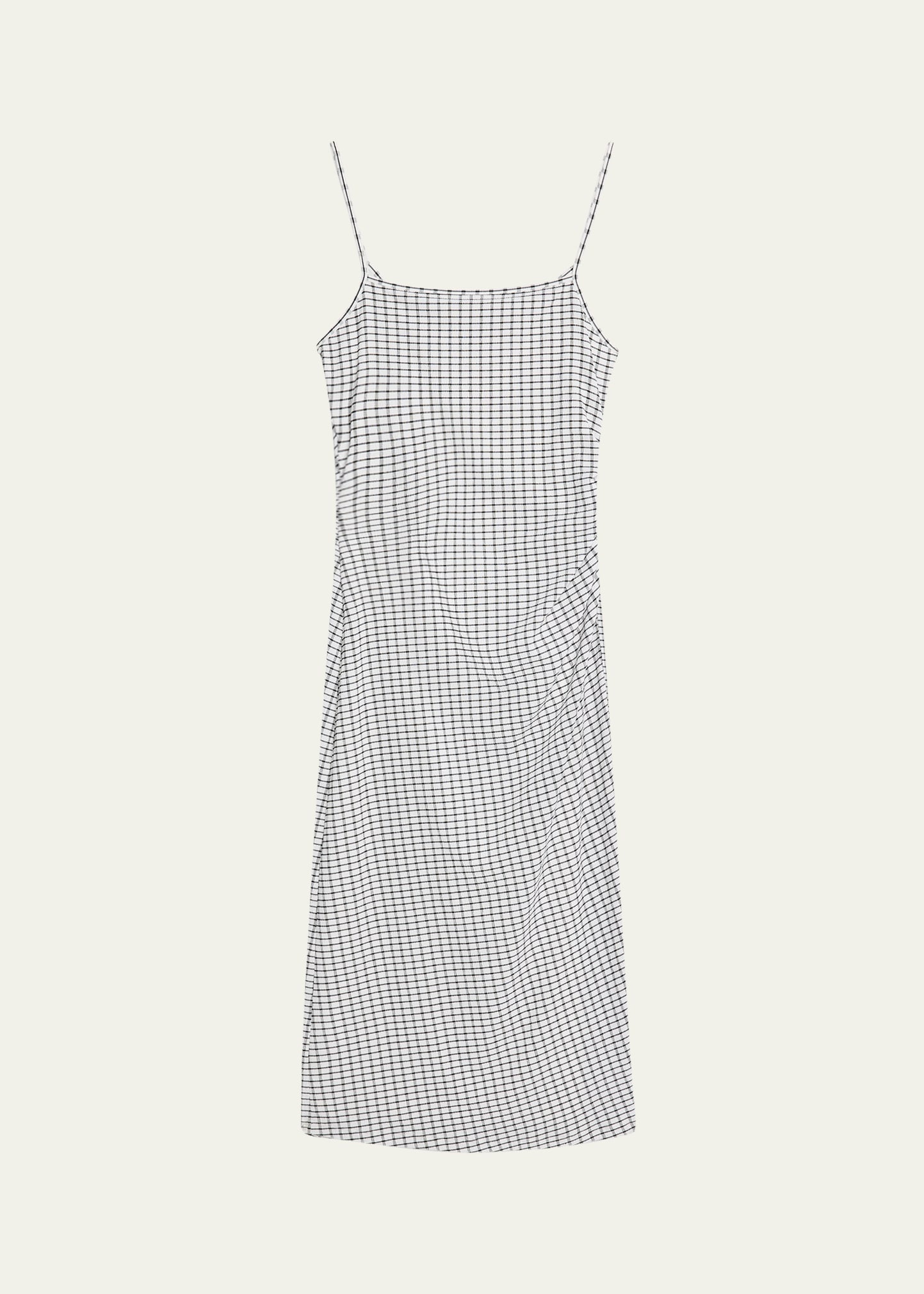 Check Side-Ruched Tank Dress - 1