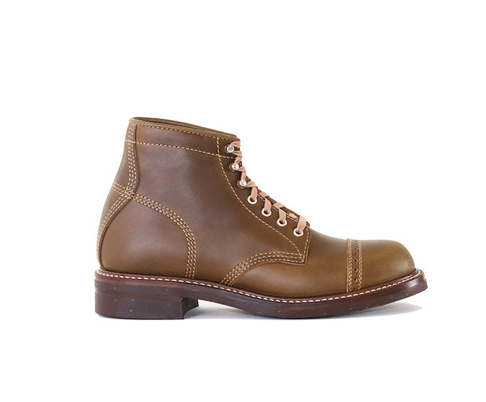 LK-014 Combat Boots Horween CXL Dark Olive - 3