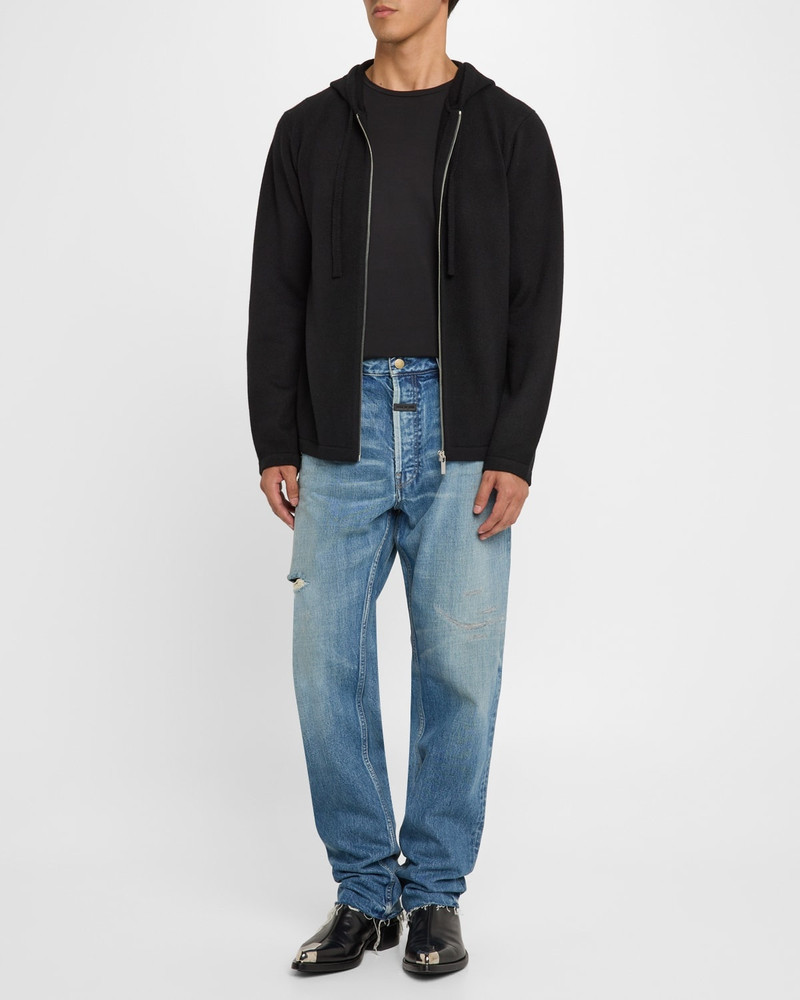 Helmut Lang Men's Wool-Cashmere Mohawk Zip Hoodie outlook