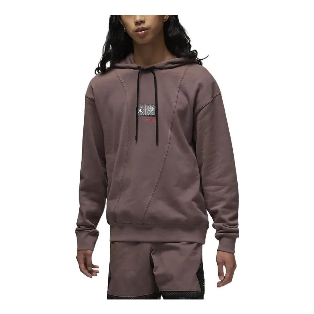 Air Jordan Paris Saint Germain Pullover Hoodie 'Plum Eclipse Bright Crimson' DM3097-291 - 1