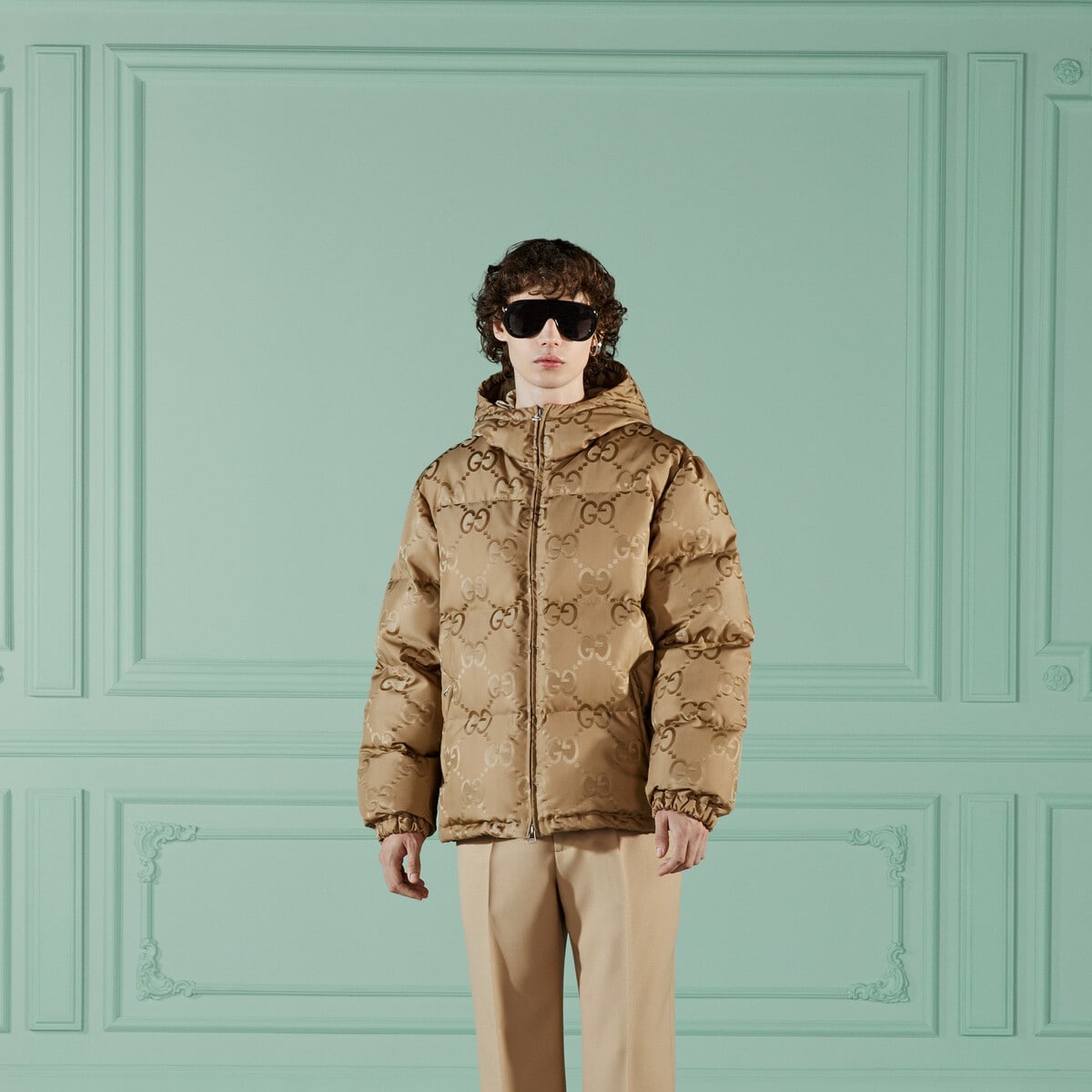 Jumbo GG canvas down jacket - 5