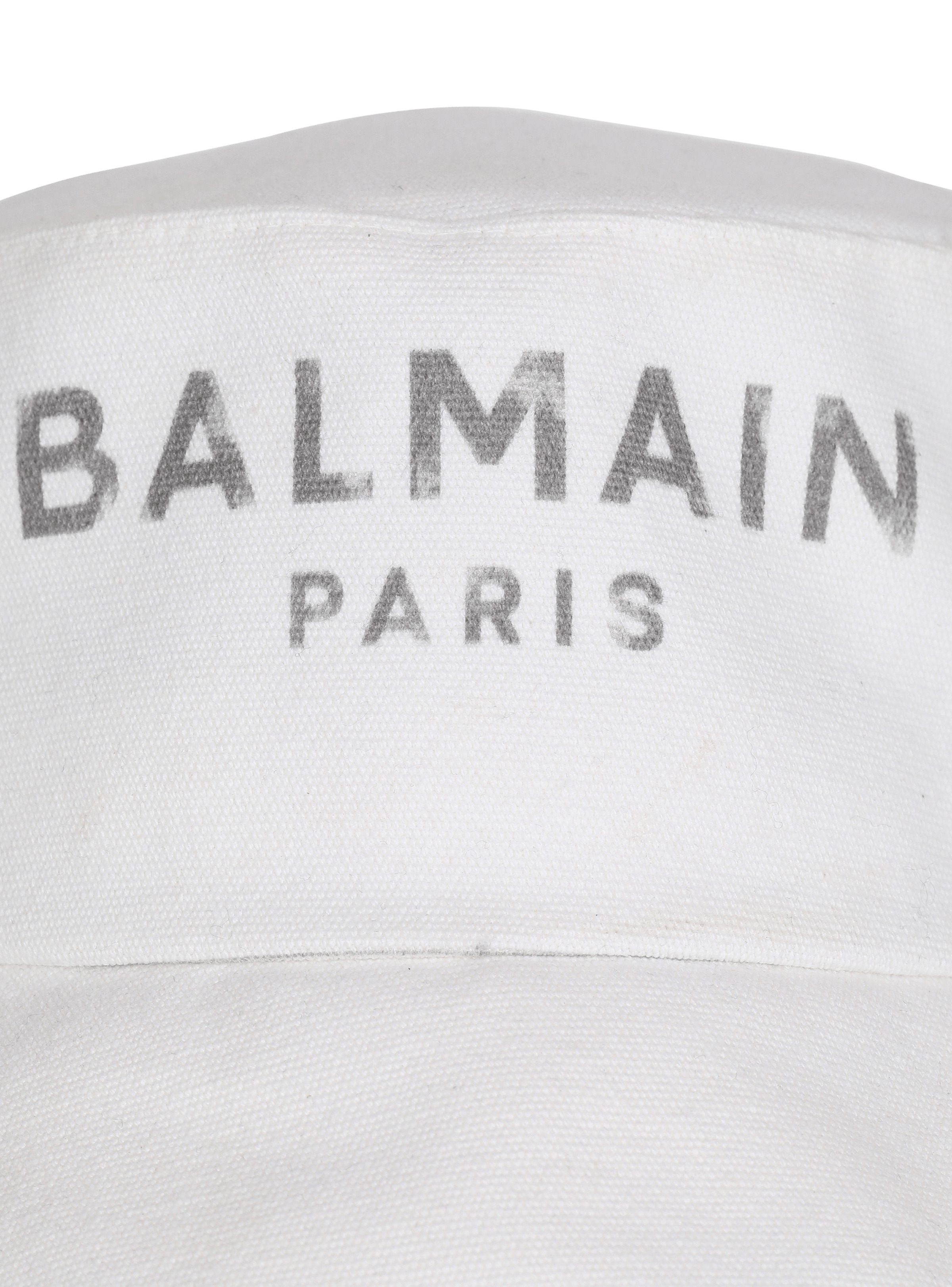 Cotton and leather B-Army bucket hat with Balmain logo - 4