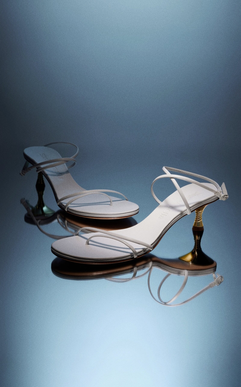 Studio Amelia Helix Leather Sandal white outlook