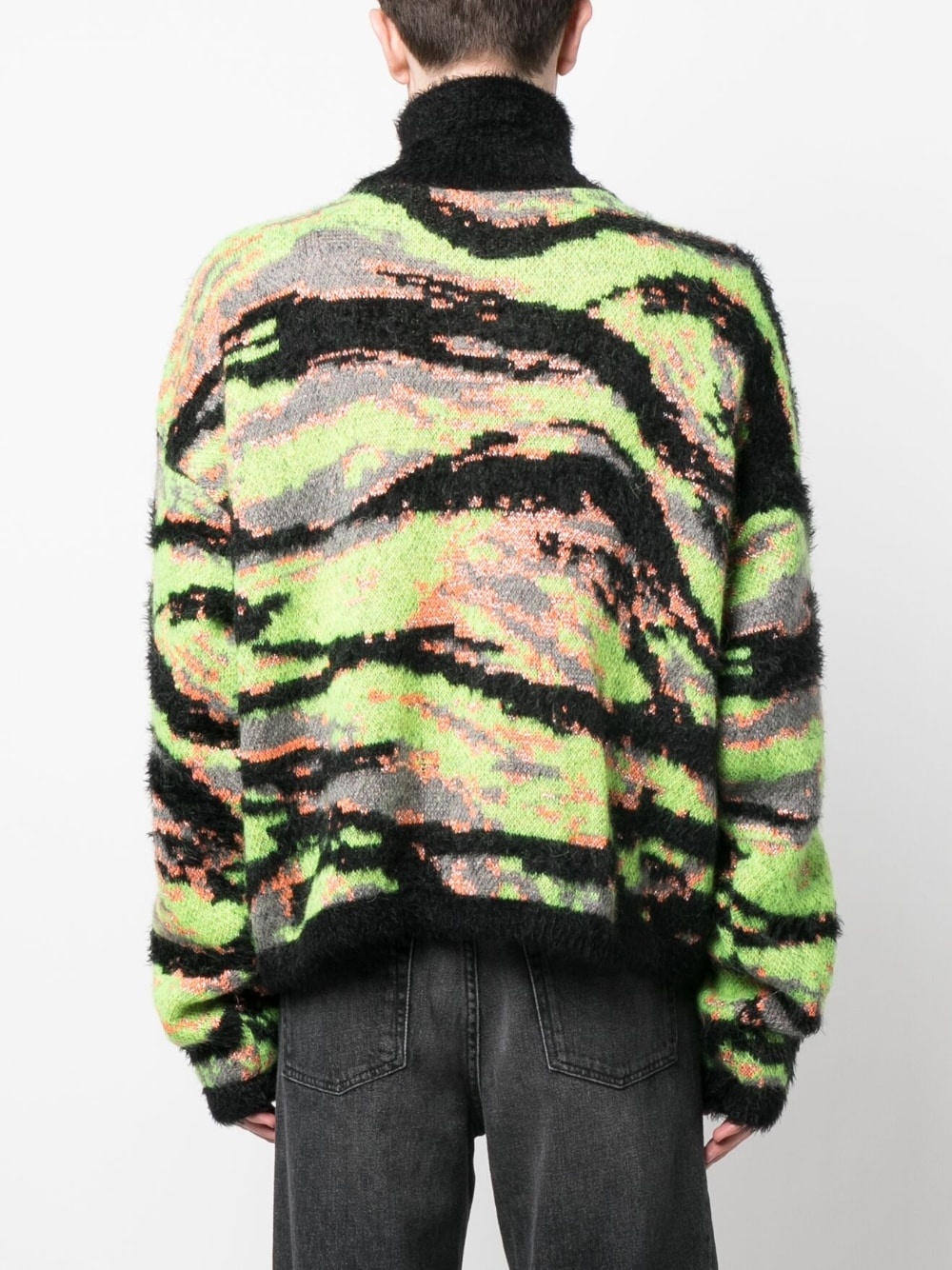 tiger-print knit jumper - 4