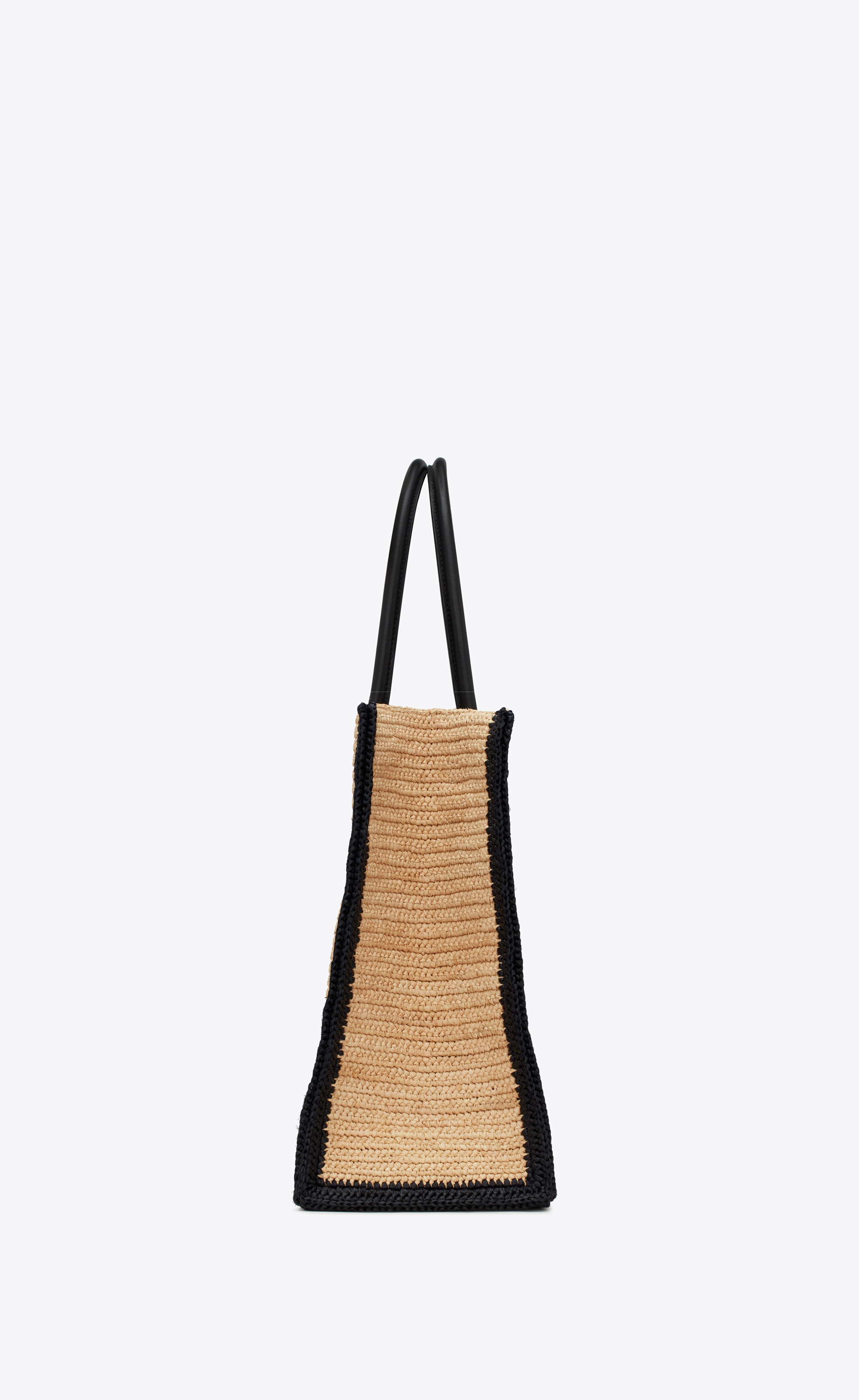 rive gauche tote bag in raffia and leather - 4