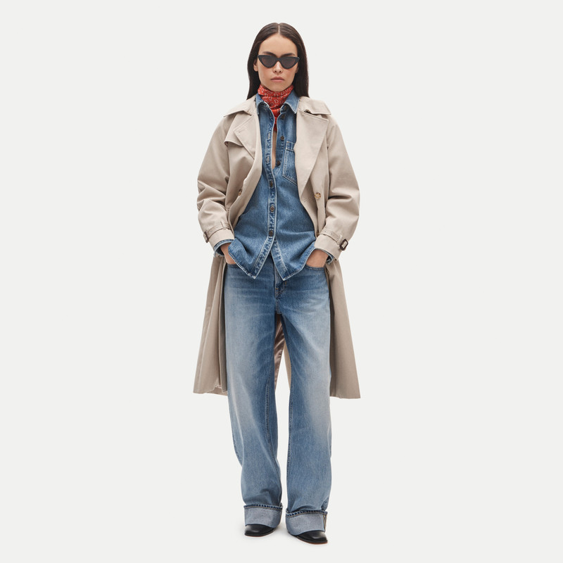 Étienne oversized button-up shirt in denim 3