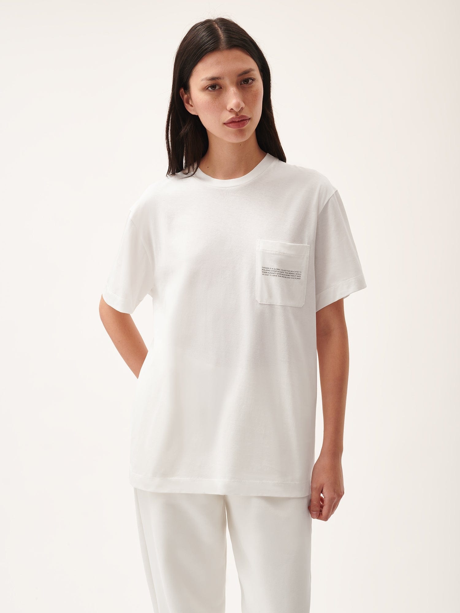 Womens 365 Lightweight Pocket T-Shirt - Off-White - 2